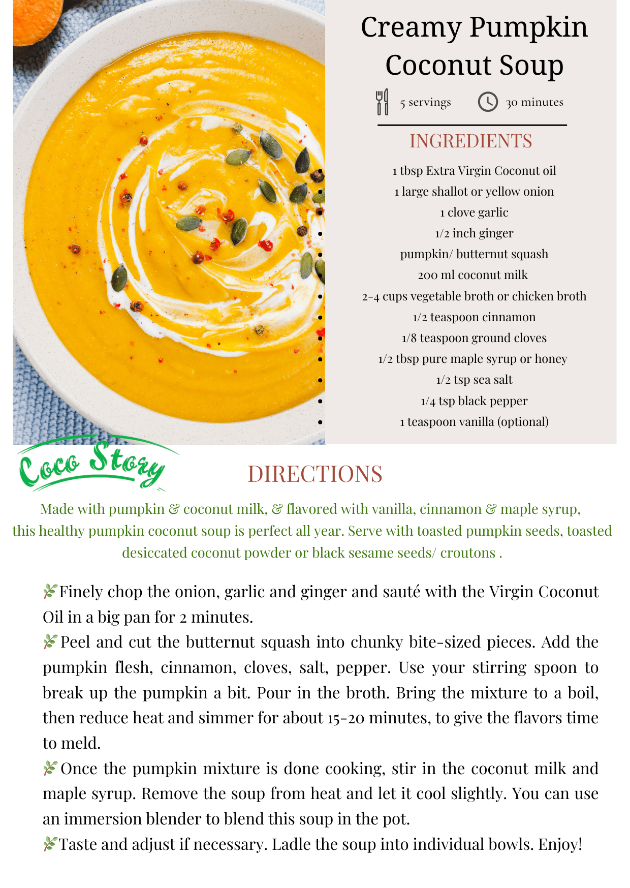 Pumpkin Coconut Soup